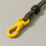 Flat-Braid Chin Cord, close-up of the rail and hardware