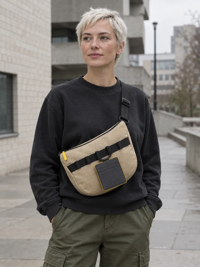 Card Pocket clipped to a bag rail (bag sold separately)