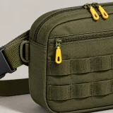 Chest Crossbody, close-up of the rail and hardware