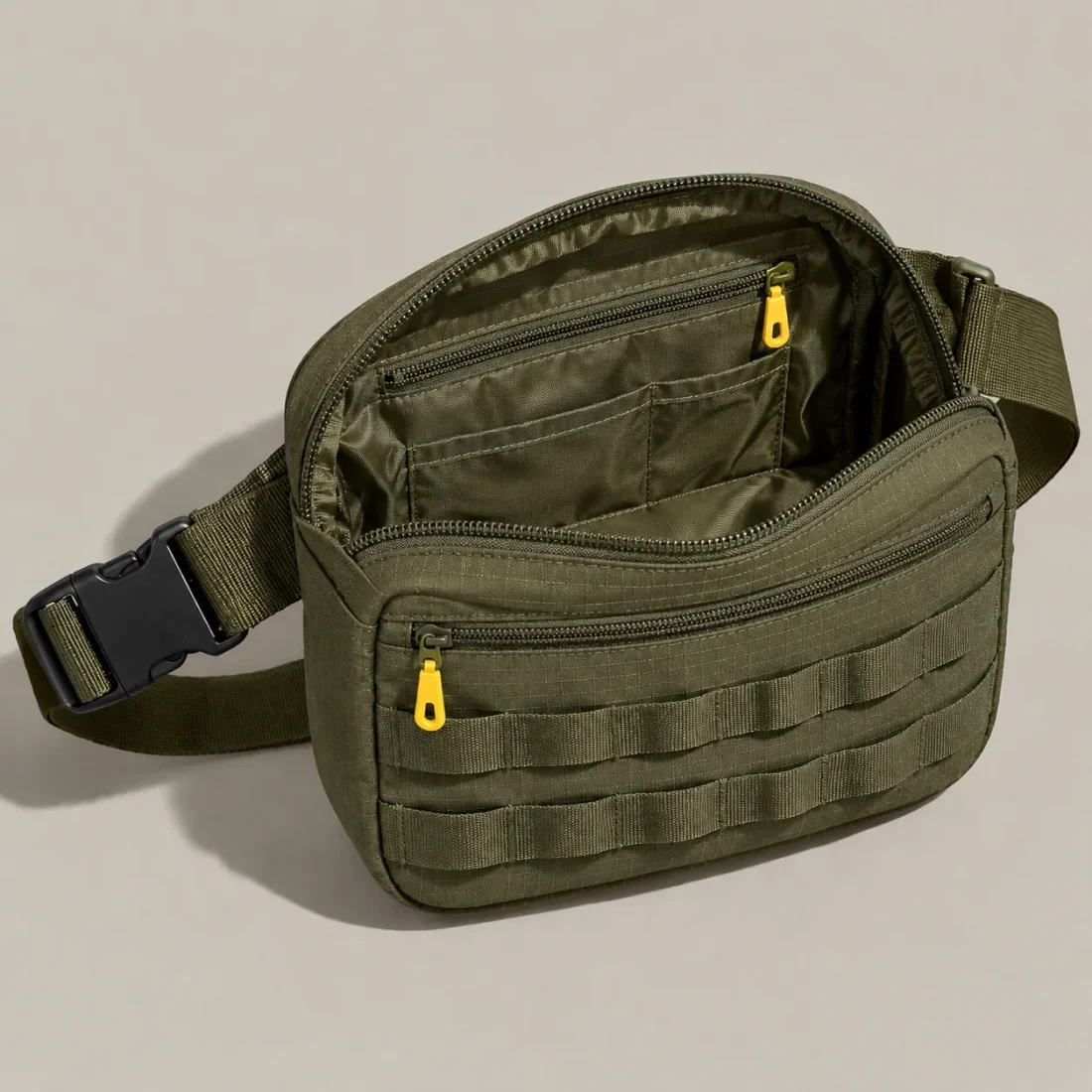 Chest Crossbody, opened to show the inside