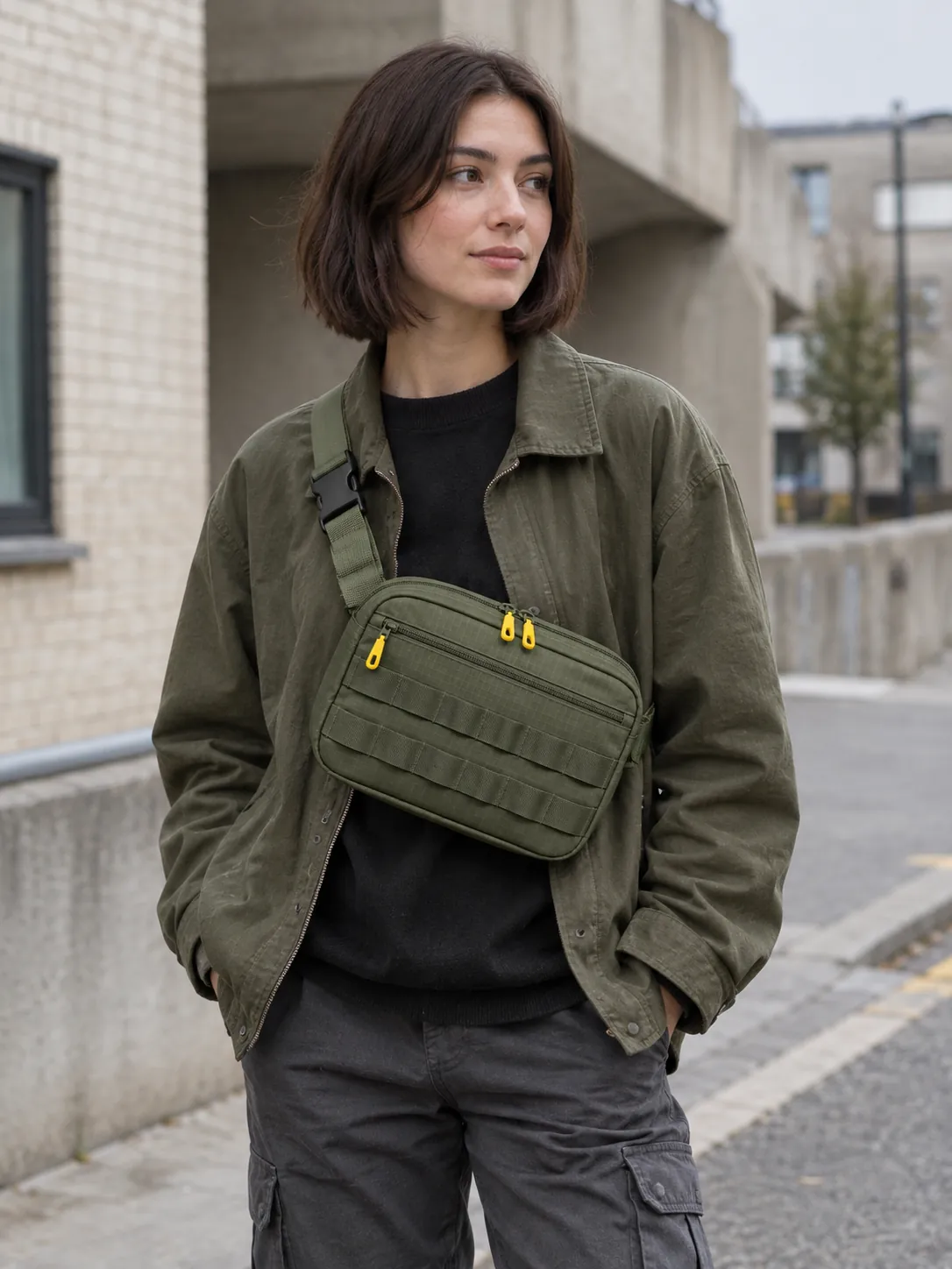 Chest Crossbody in use