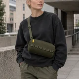 Cord Barrel Crossbody in use