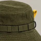 Cord Rail Bucket, close-up of the rail and hardware