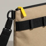 Flat Rail Crossbody, close-up of the rail and hardware