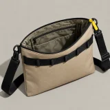 Flat Rail Crossbody, opened to show the inside