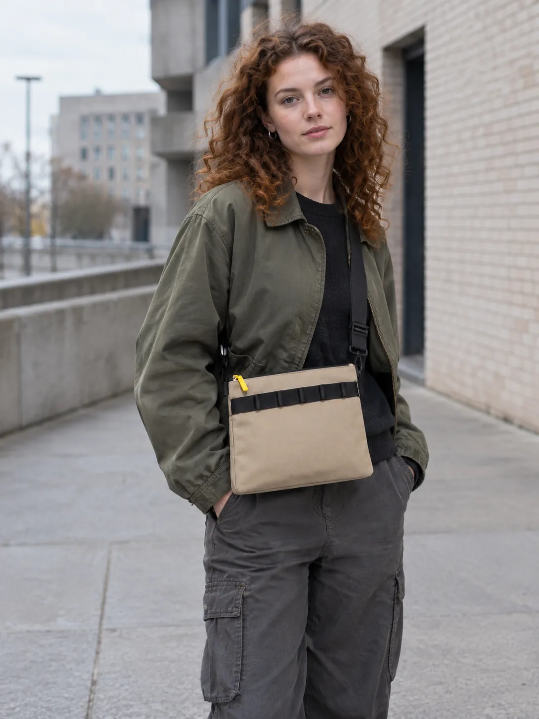 Flat Rail Crossbody in use