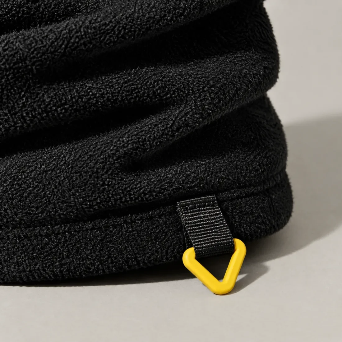 Fleece Rail Gaiter, close-up of the rail and hardware