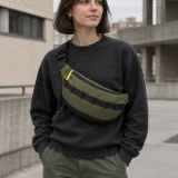 Hip Rail Crossbody in use