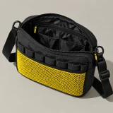 Mesh-Front Crossbody, opened to show the inside