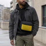 Mesh-Front Crossbody in use