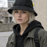 Mesh-Side Bucket being worn