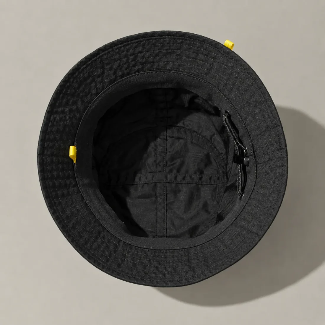Packable Rail Bucket, inside view with sweatband and size adjuster