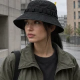 Packable Rail Bucket being worn
