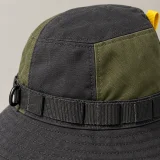 Six-Panel Bucket, close-up of the rail and hardware
