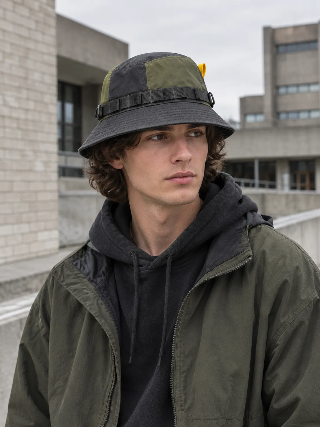 Six-Panel Bucket being worn