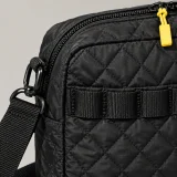 Quilted Box Crossbody, close-up of the rail and hardware