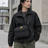 Quilted Box Crossbody in use