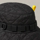 Quilted Rail Bucket, close-up of the rail and hardware