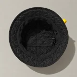 Quilted Rail Bucket, inside view with sweatband and size adjuster