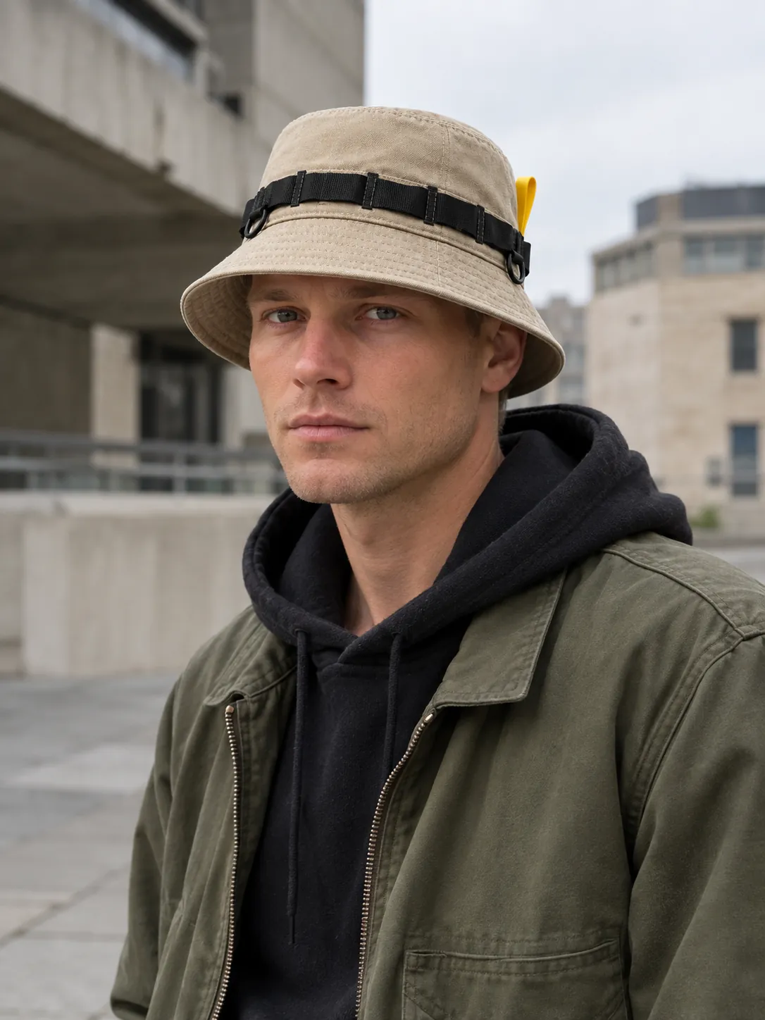 Short-Brim Rail Bucket being worn