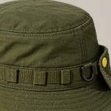 Snap-Brim Bucket, close-up of the rail and hardware