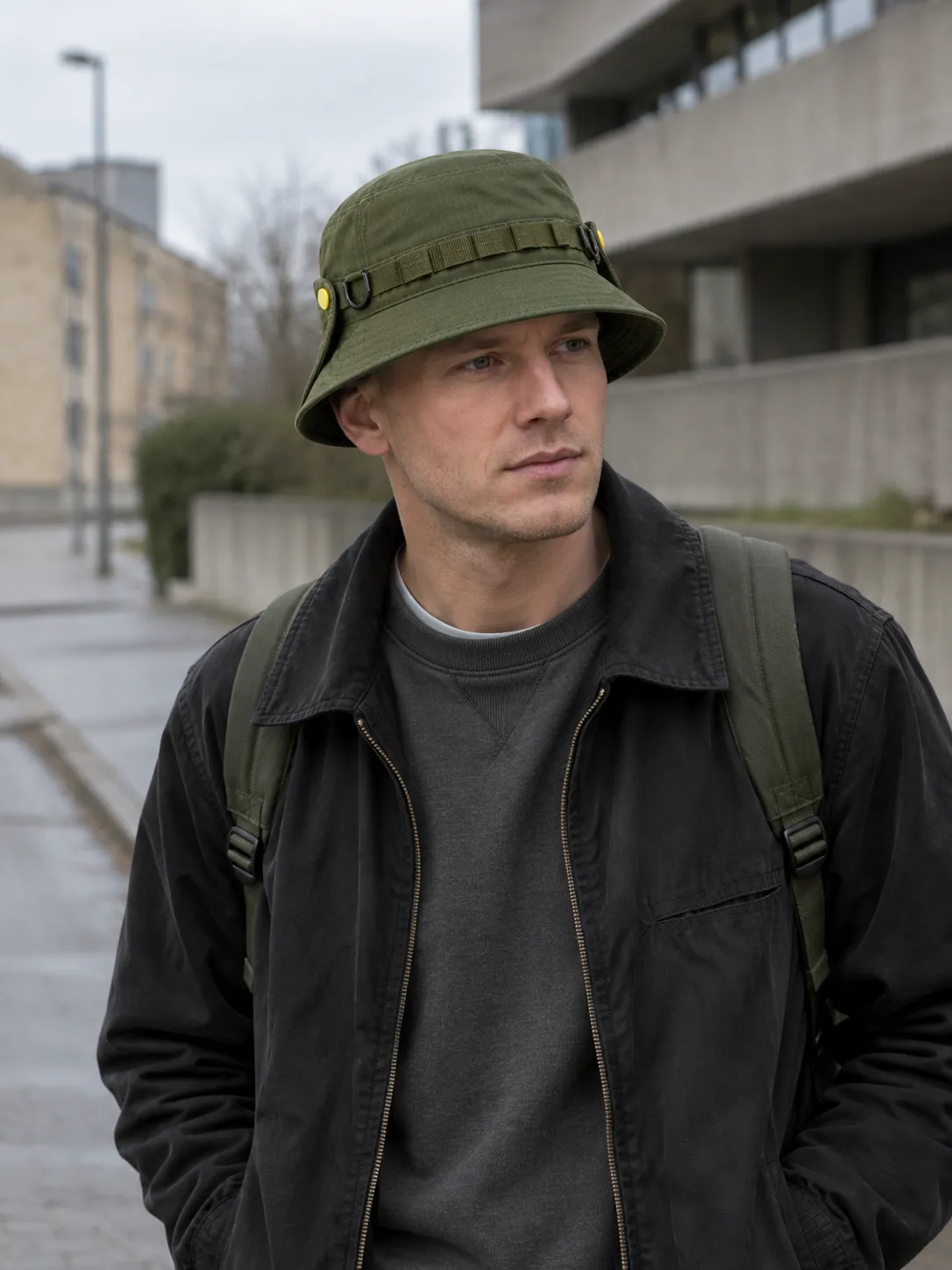 Snap-Brim Bucket being worn