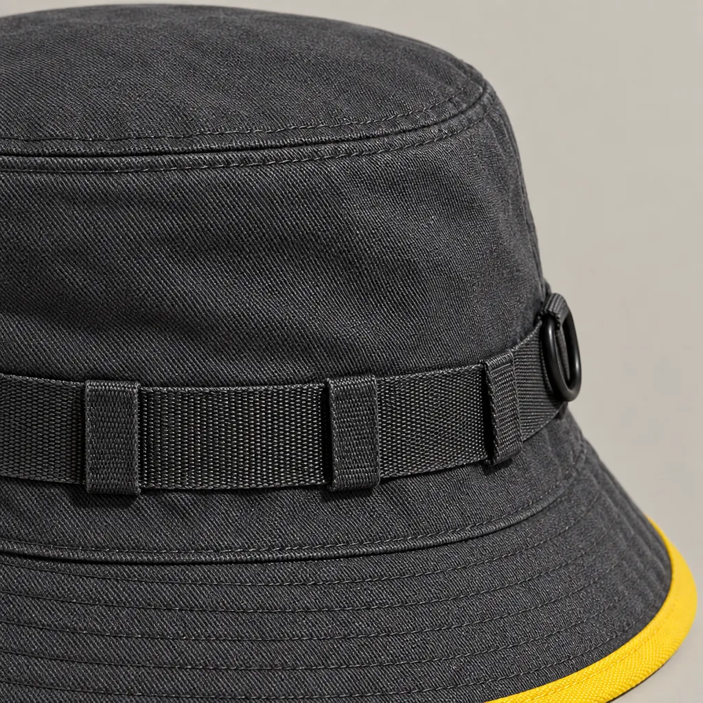 Tape-Trim Bucket, close-up of the rail and hardware