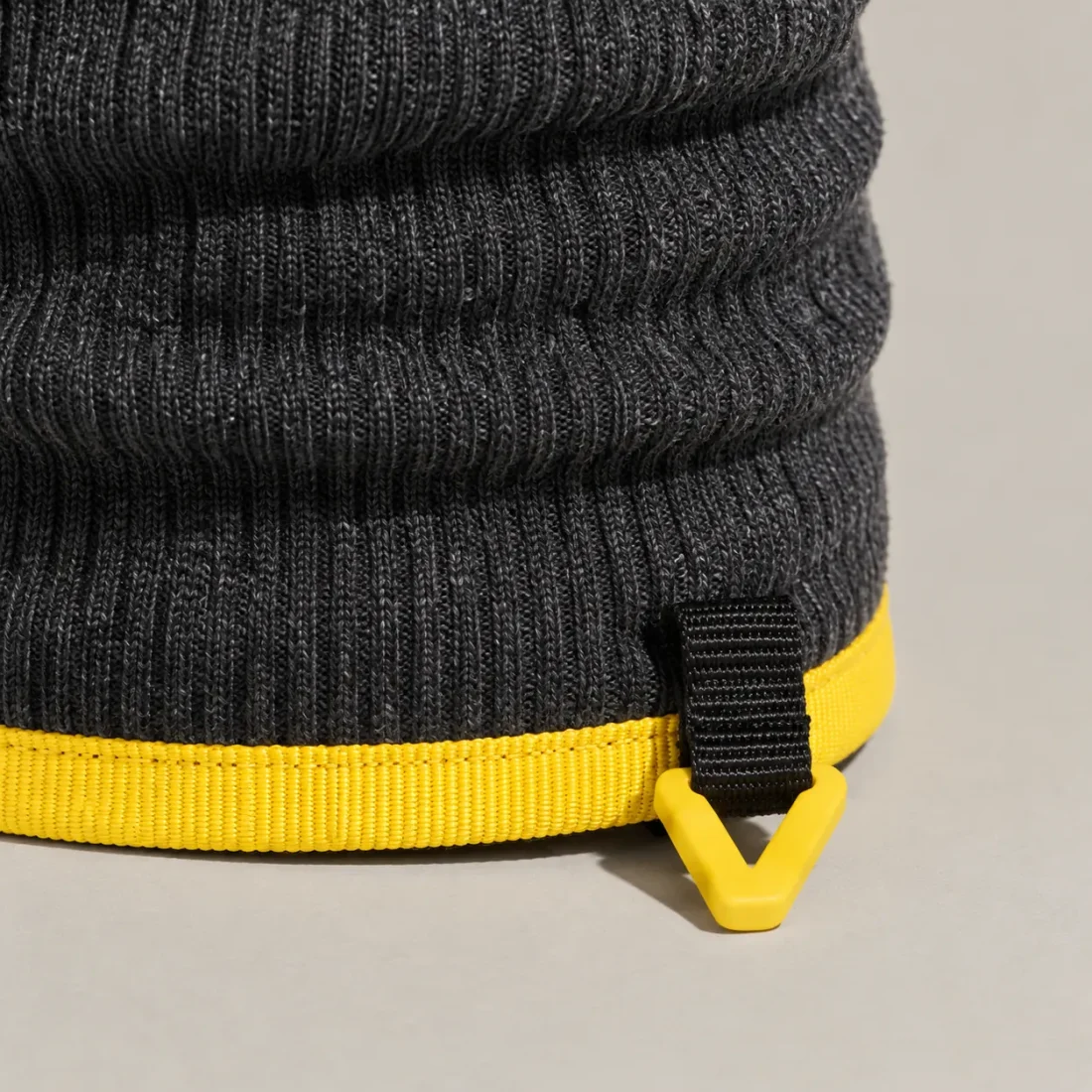 Tape-Trim Gaiter, close-up of the rail and hardware