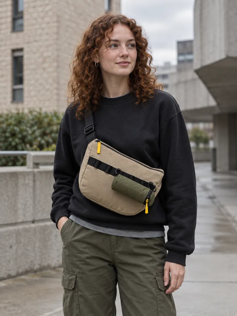 Tube Pocket clipped to a bag rail (bag sold separately)