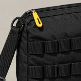 Twin-Rail Crossbody, close-up of the rail and hardware