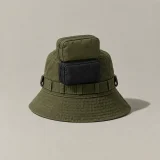 Twin Zip Pocket clipped to a hat rail (hat sold separately)
