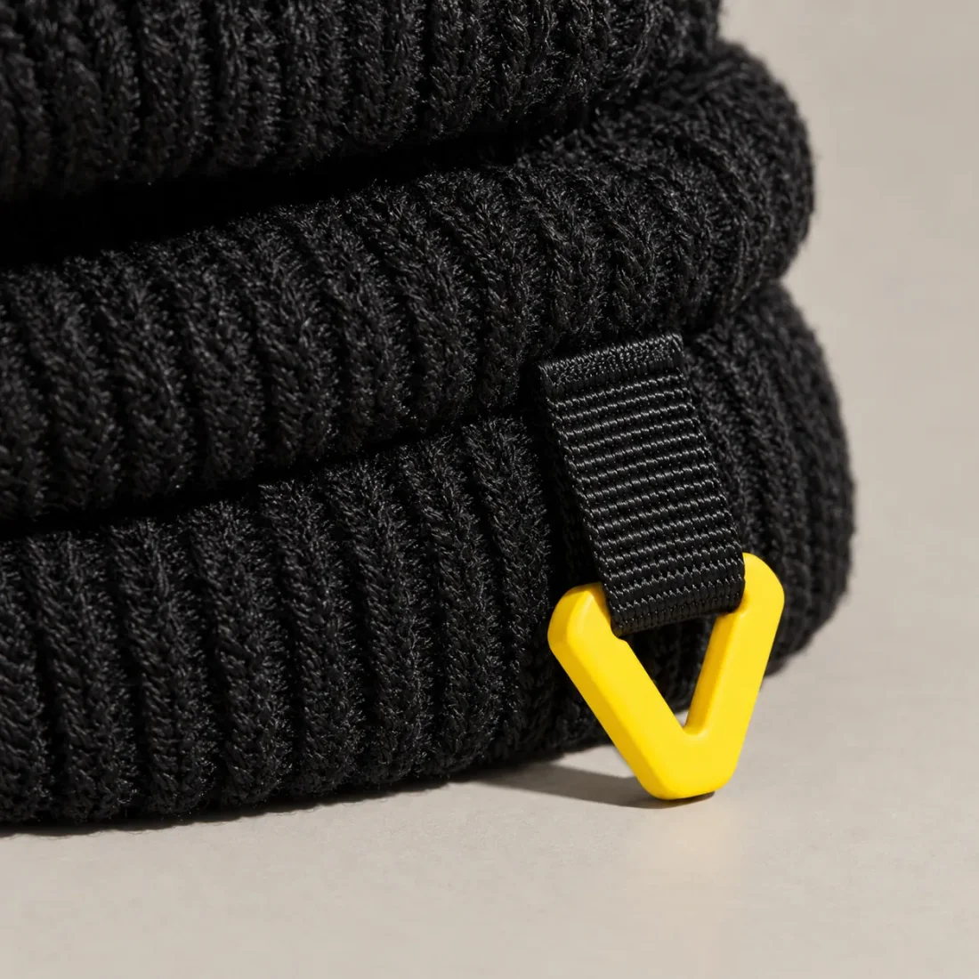 Two-Tone Rib Gaiter, close-up of the rail and hardware