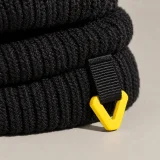 Two-Tone Rib Gaiter, close-up of the rail and hardware