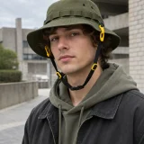 Webbing Chin Strap in use